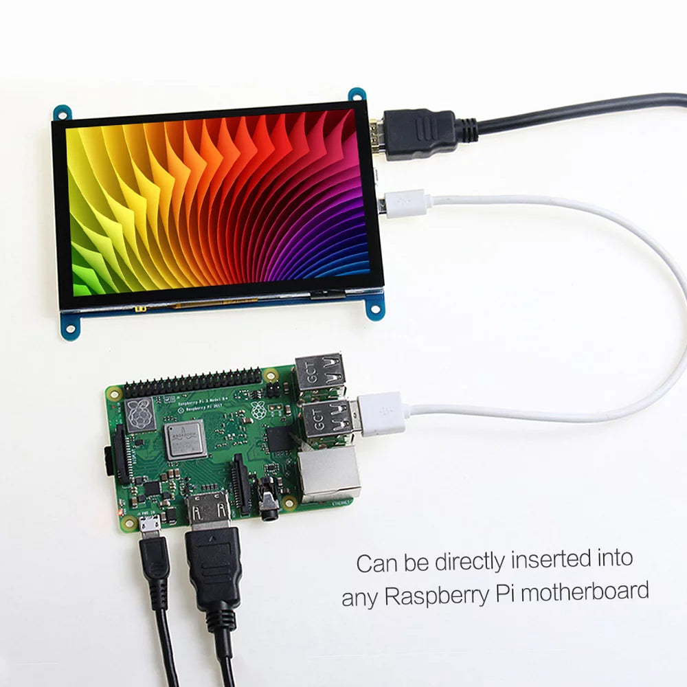 Andoer 5 Inch HD Capacitive Touchscreen Display 800*480 Resolution Small Portable Monitor with USB HD Interface Compatible with Raspberry Pi Tool