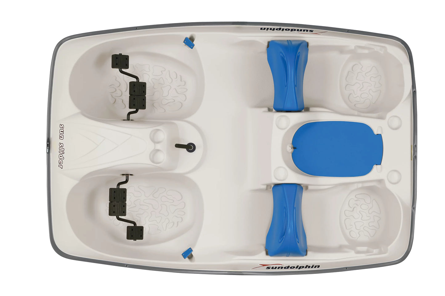 Sun Dolphin 5 Seat Sun Slider Pedal Boat with Canopy, Blue