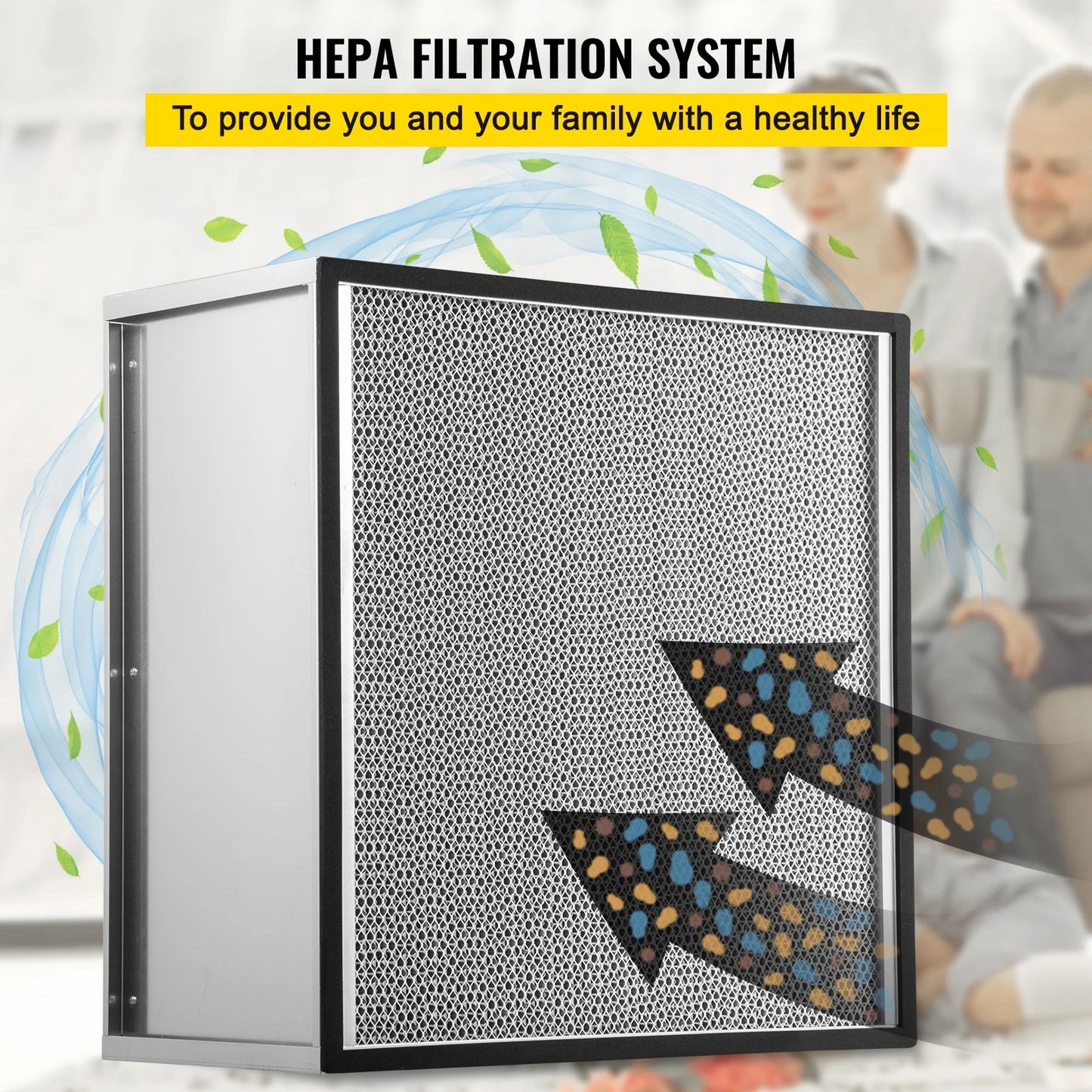 Bentism Filter Replacement, 24''x24''x11.5'' AC Filter, True HEPA Pleated Air Filter, Air Filter Replacement with Durable Galvanized Frame, 99.97% Standard Filter Compatible