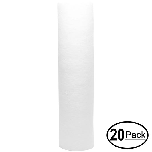 20-Pack Replacement for MaxWater 103463A Polypropylene Sediment Filter - Universal 10-inch 5-Micron Cartridge for MaxWater 3 Stage Whole house water filter - Denali Pure Brand