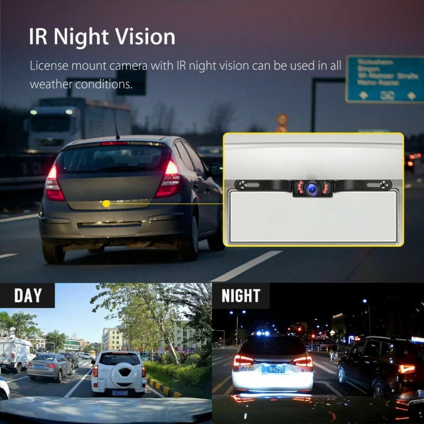 5" Wireless LCD Rearview Car Backup Camera and Monitor Reverse Assist Kit