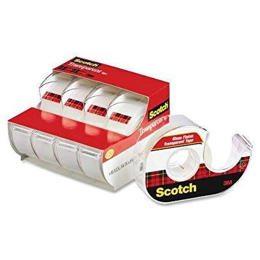 scotch transparent tape, 3/4 in x 850 inches, 4 rolls (4814)