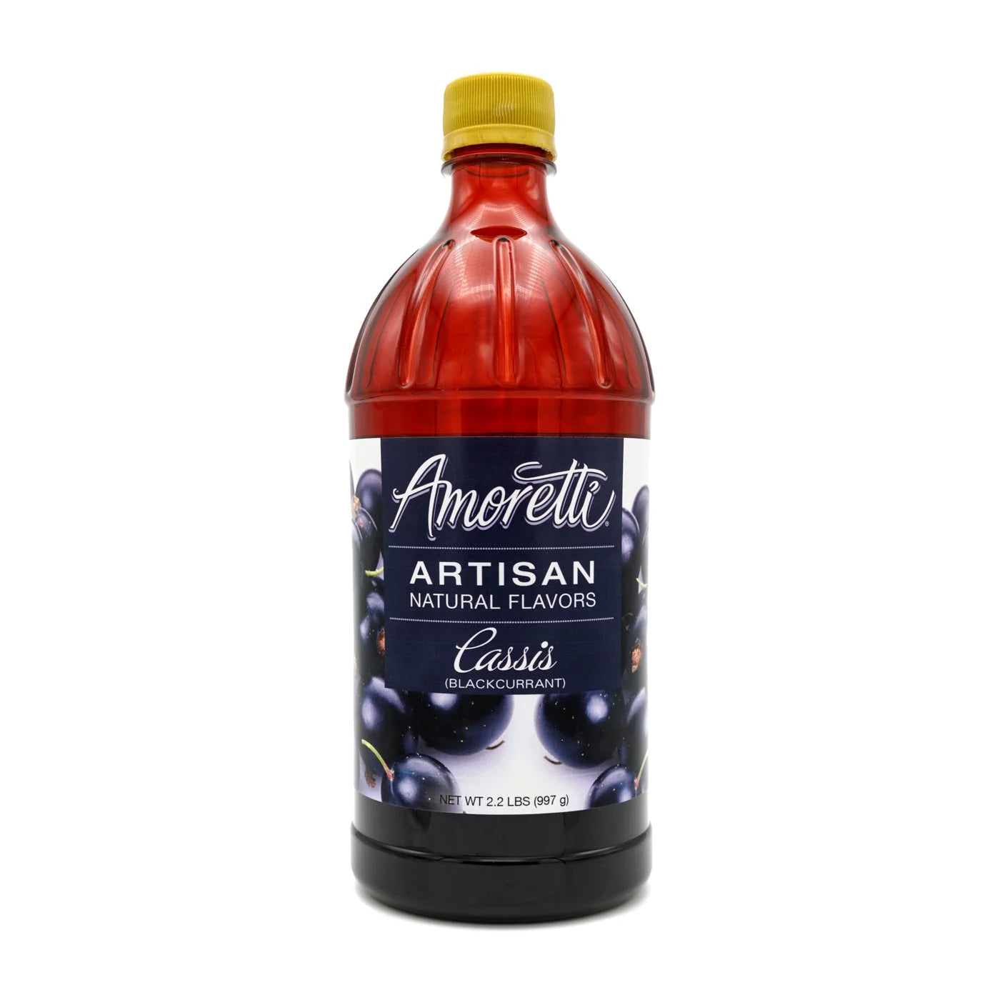 Amoretti - Natural Cassis (Blackcurrant) Artisan 2.2 lbs - Use In Pastry, Savory, Brewing & Ice Cream Applications, Preservative Free, Vegan, Gluten Free, No Artificial Sweeteners, Highly Concentrated