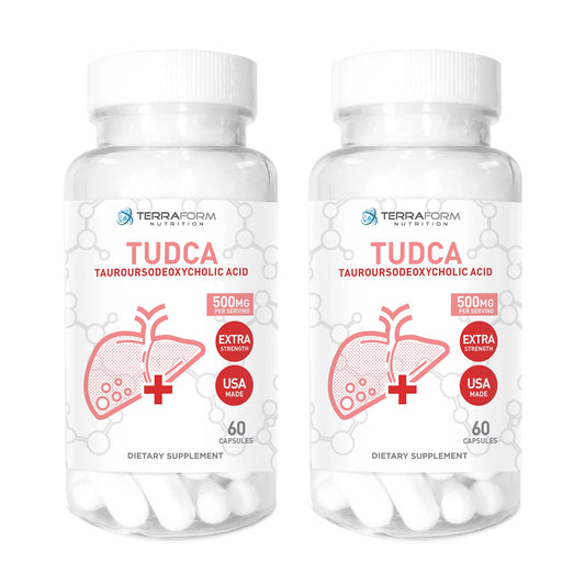 (2 Pack) TUDCA (Tauroursodeoxycholic Acid) - 500mg - 120 Capsules - Help Supports Liver Health