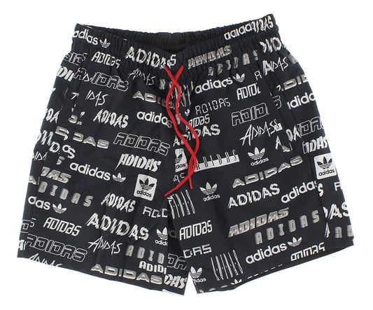 Adidas Originals Sticker Reverse Swim Mens Active Shorts Size Xl, Color: Black/White