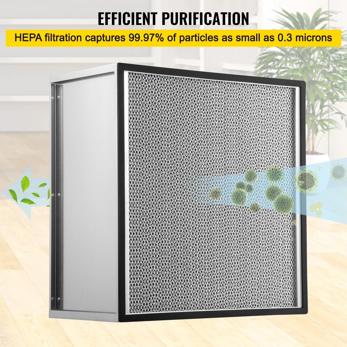 Bentism Filter Replacement, 24''x24''x11.5'' AC Filter, True HEPA Pleated Air Filter, Air Filter Replacement with Durable Galvanized Frame, 99.97% Standard Filter Compatible