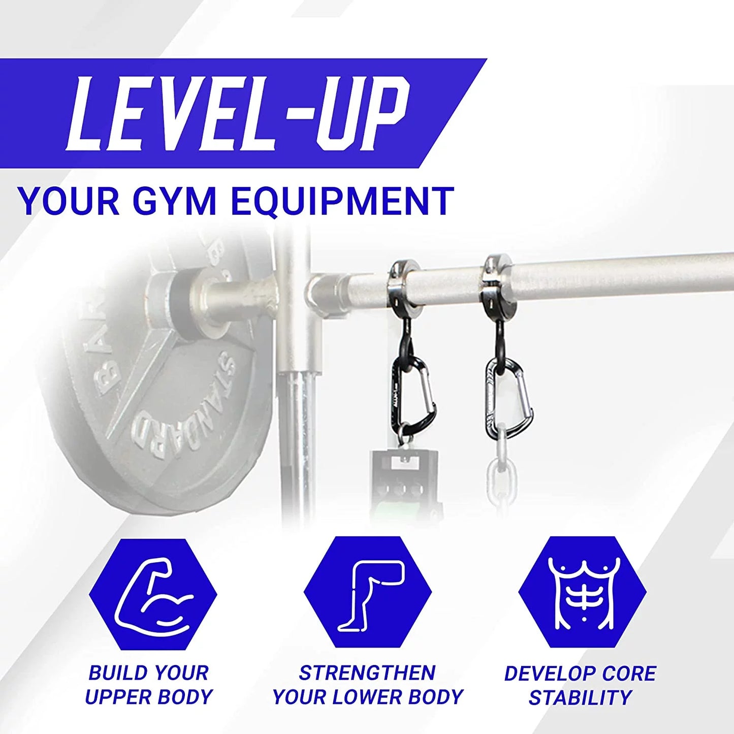 ALLN-1 F2 ChainBeast, Attach Weight Chains and Resistance Bands to Barbell for EASY Innovative Resistance