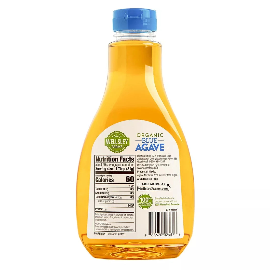 Wellsley Farms Organic Blue Agave, 44 oz.