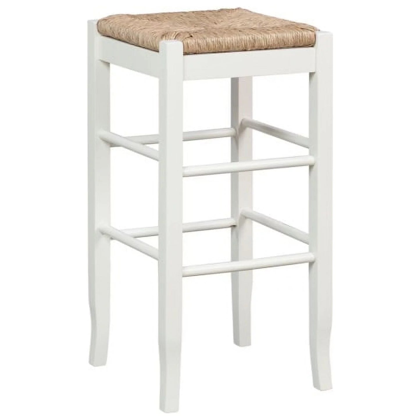 29" SQ Rush Stool, White