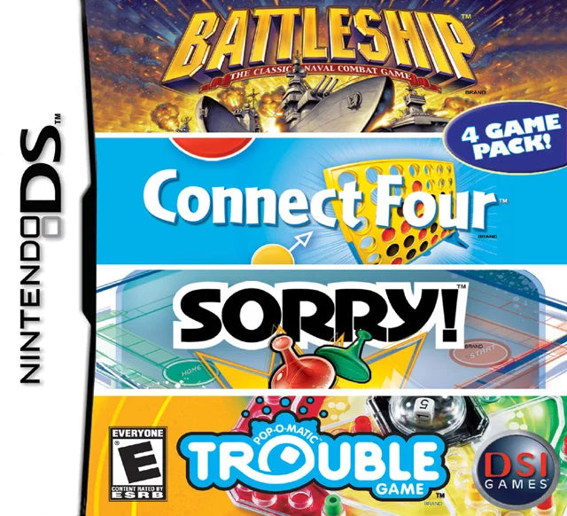 Battleship/ Trouble/ Connect 4/ Sorry! - Nintendo DS