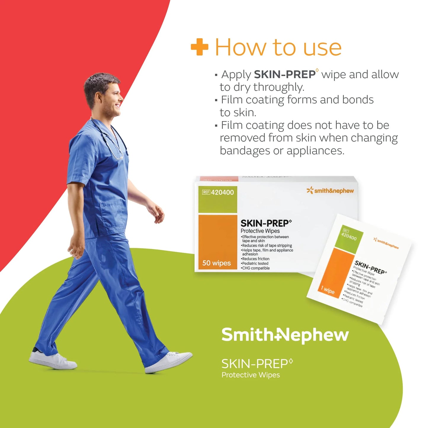 Smith & Nephew SKIN PREP Protective Wipes 5 boxes 250 pc.