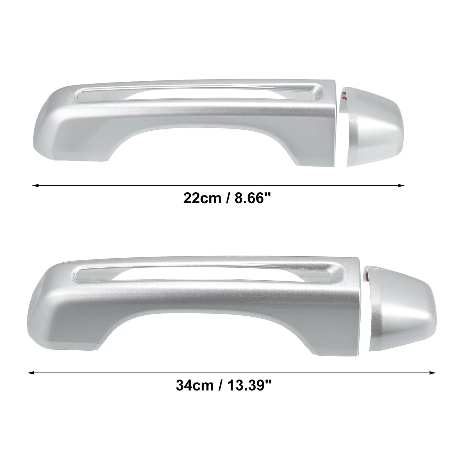 Silver Tone Door Handle Trim Cover Kit and Tailgate Handle Cover for Jeep Wrangler JL JLU 2 & 4 Doors 2018-2021