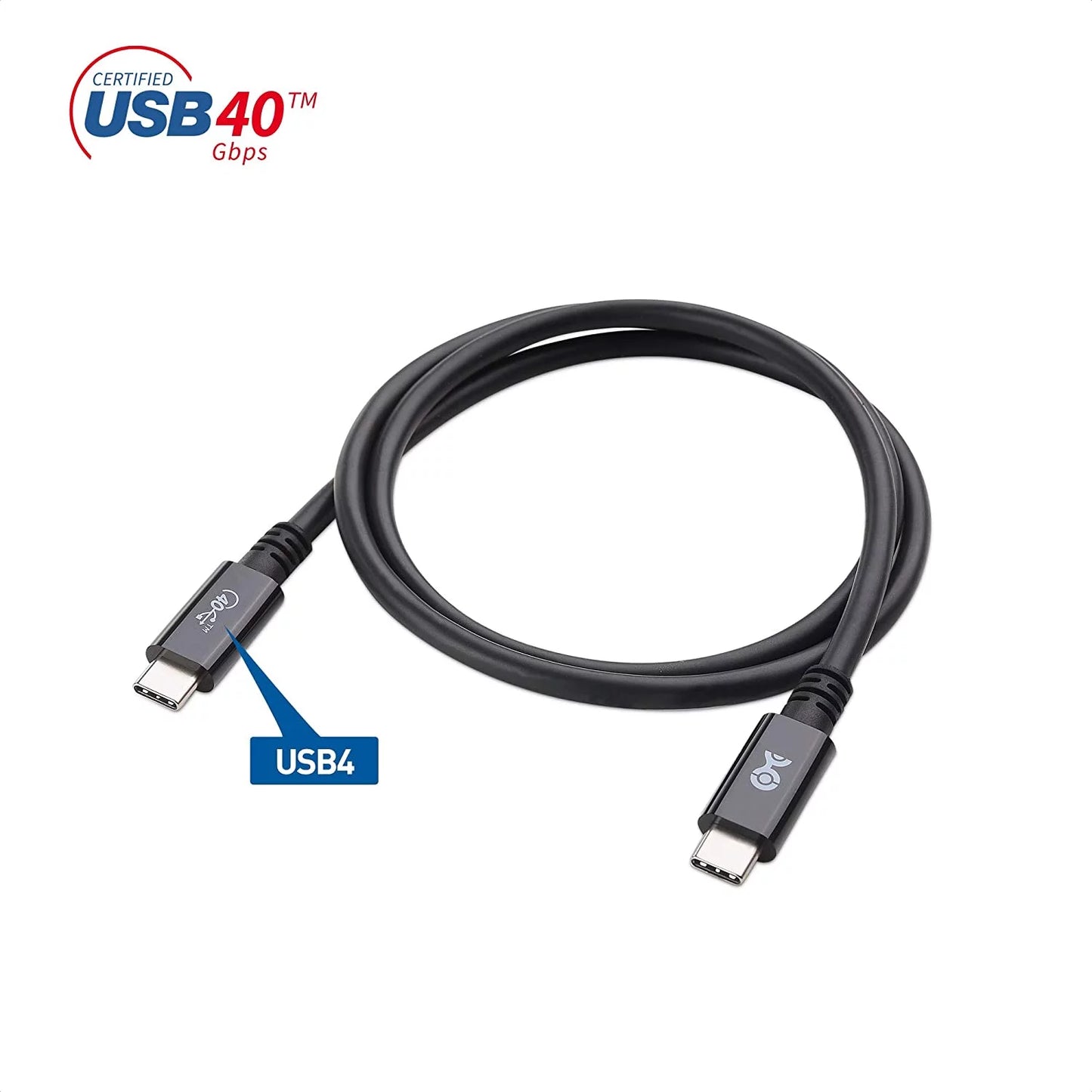 [USB-IF Certified] Cable Matters USB4 Cable 2.6 ft with 40Gbps Data, 8K Video Support, and 100W Charging, Compatible with Thunderbolt 4 Thunderbolt 3, USB C for , XPS, Surface Pro and More