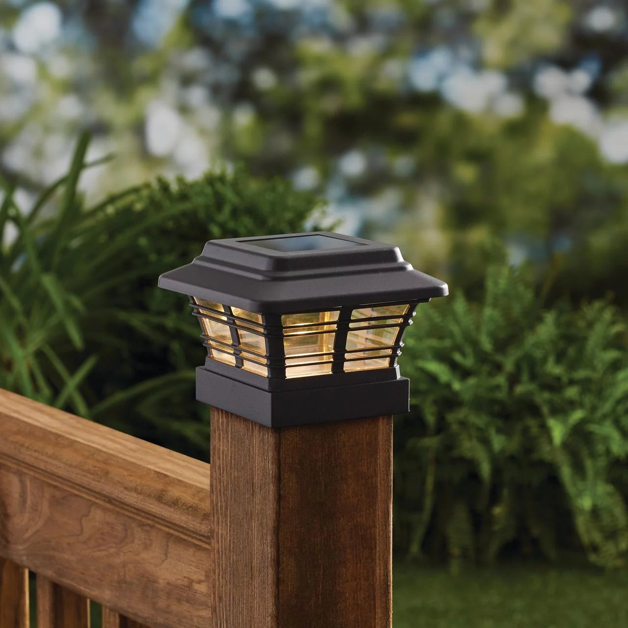 Better Homes & Gardens Solar Powered 4'' x 4'' Post Light, LED Light (4-Pack)