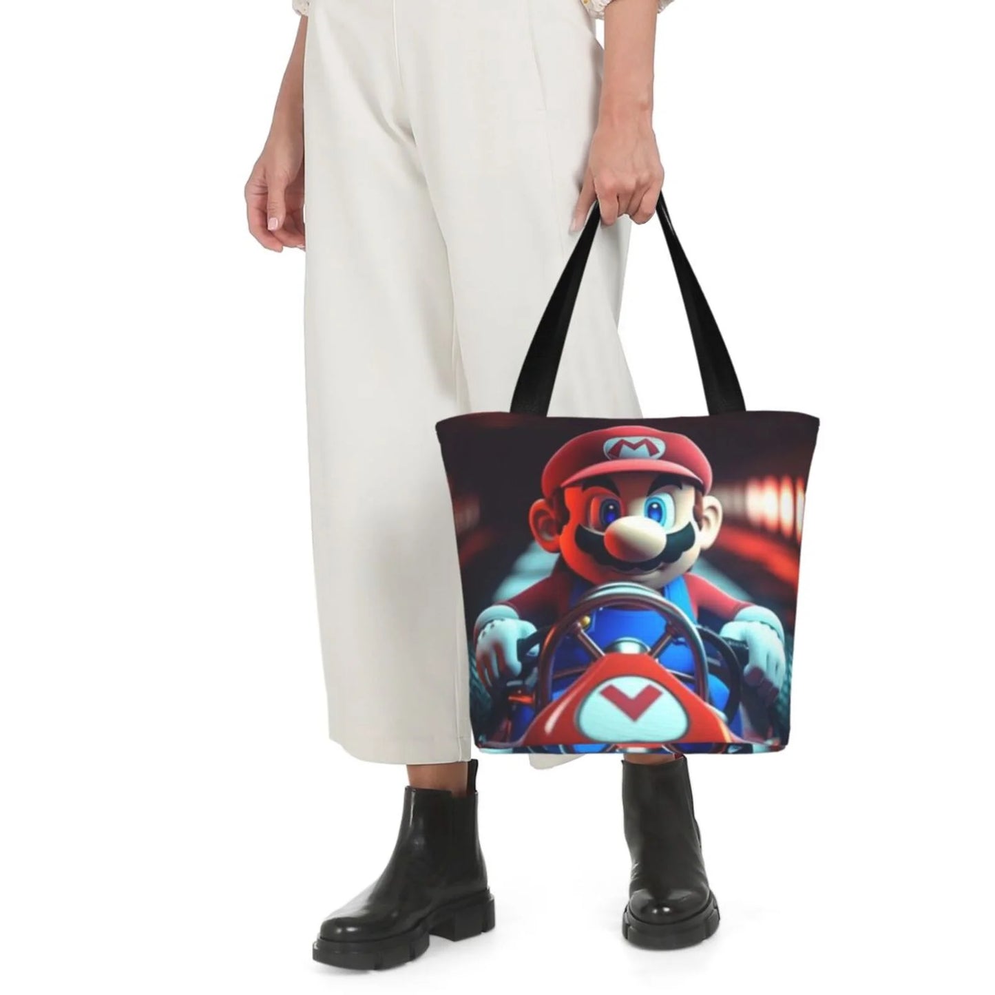 Super Mario Adventure Game Women's Tote Bag Large Capacity Shoulder Handbag For Travel Beach Shopping Business Work School