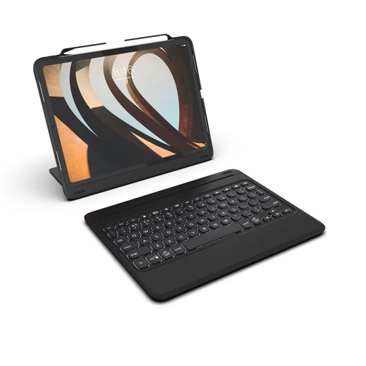 ZAGG Rugged Book Go - Durable Case and Bluetooth Keyboard for iPad Pro 12.9" - Gen 3 (2018) and Gen 4 (2020) - Black