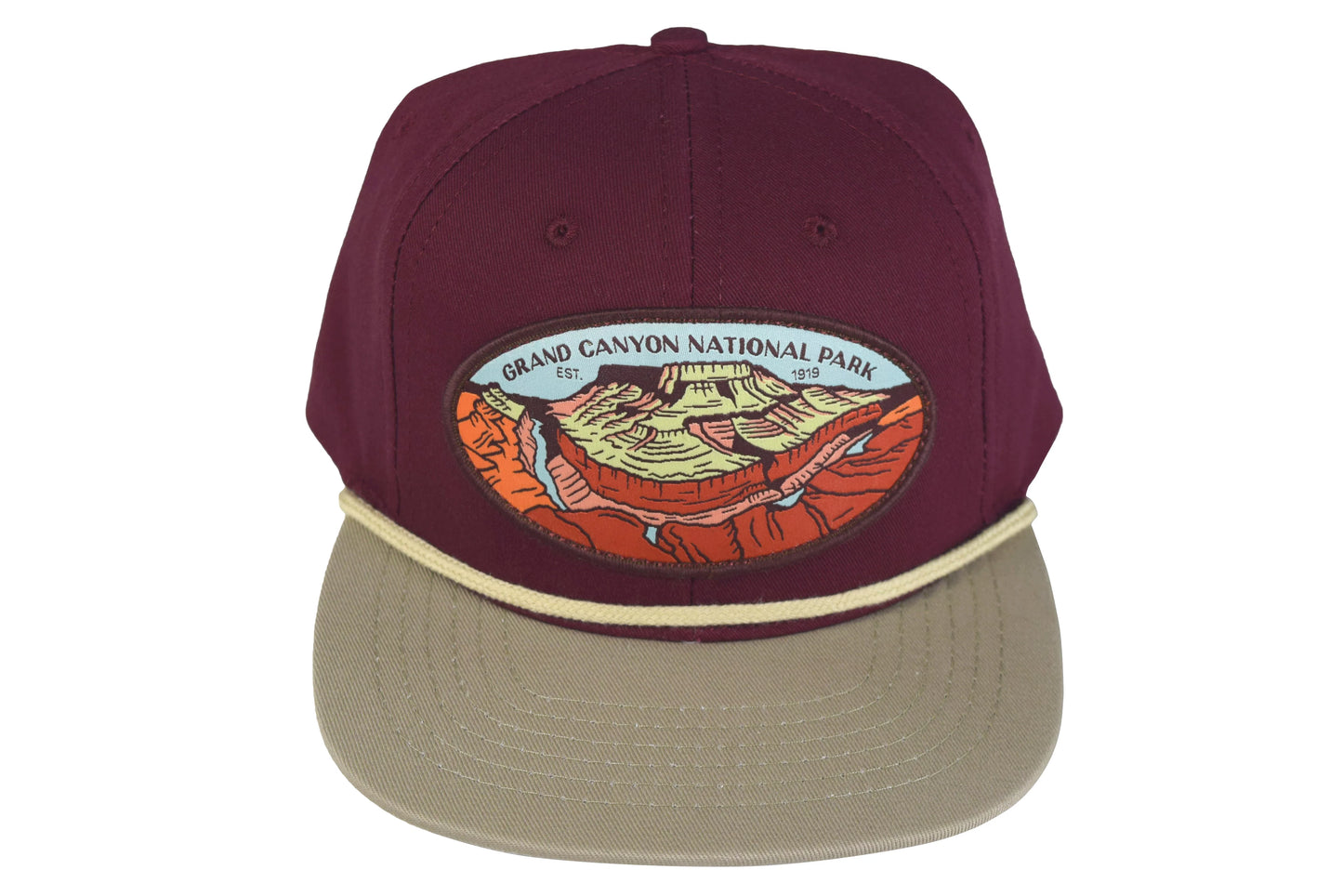 Sendero Provisions Grand Canyon National Park Hat Wine/Khaki Snapback Cap