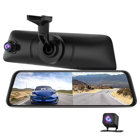 Auto-Vox Car Mirror Dash Cam Backup Camera Front & Rear Dual DVR Recorder 9.35'' OEM Look Mirror Monitor With Dual 1080P Rear View Camera( V5 PRO)