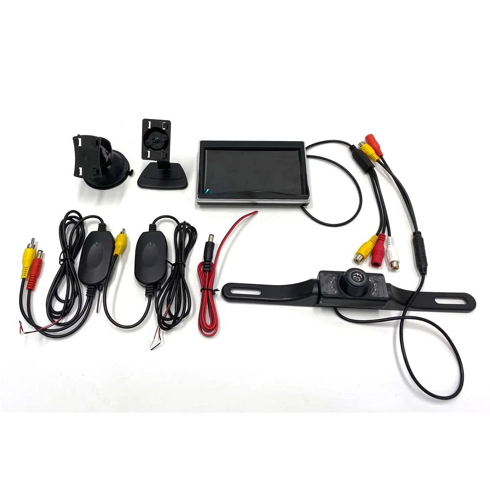 5" Wireless LCD Rearview Car Backup Camera and Monitor Reverse Assist Kit