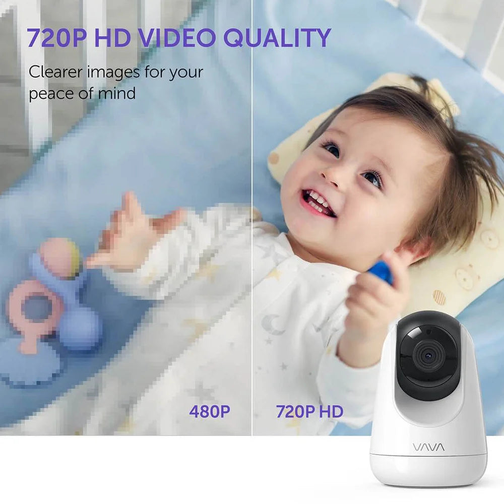 VAVA Video Baby Monitor with 5" 720P Handheld Screen and 2-Way Audio, White