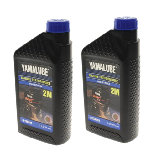 Yamaha New OEM, Yamalube 2-Stroke Marine Engine Oil, 2 Quarts, LUB-2STRK-M1-12