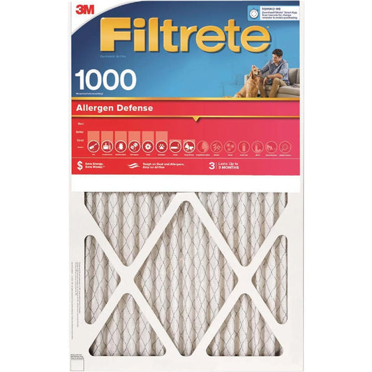 1 PK, Filtrete 16 In. x 25 In. x 1 In. Allergen Defense 1000/1085 MPR Furnace Filter