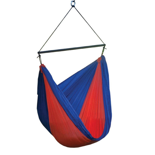 The Hamptons Collection 60" Red and Blue Polyester Traveler Hammock Chair