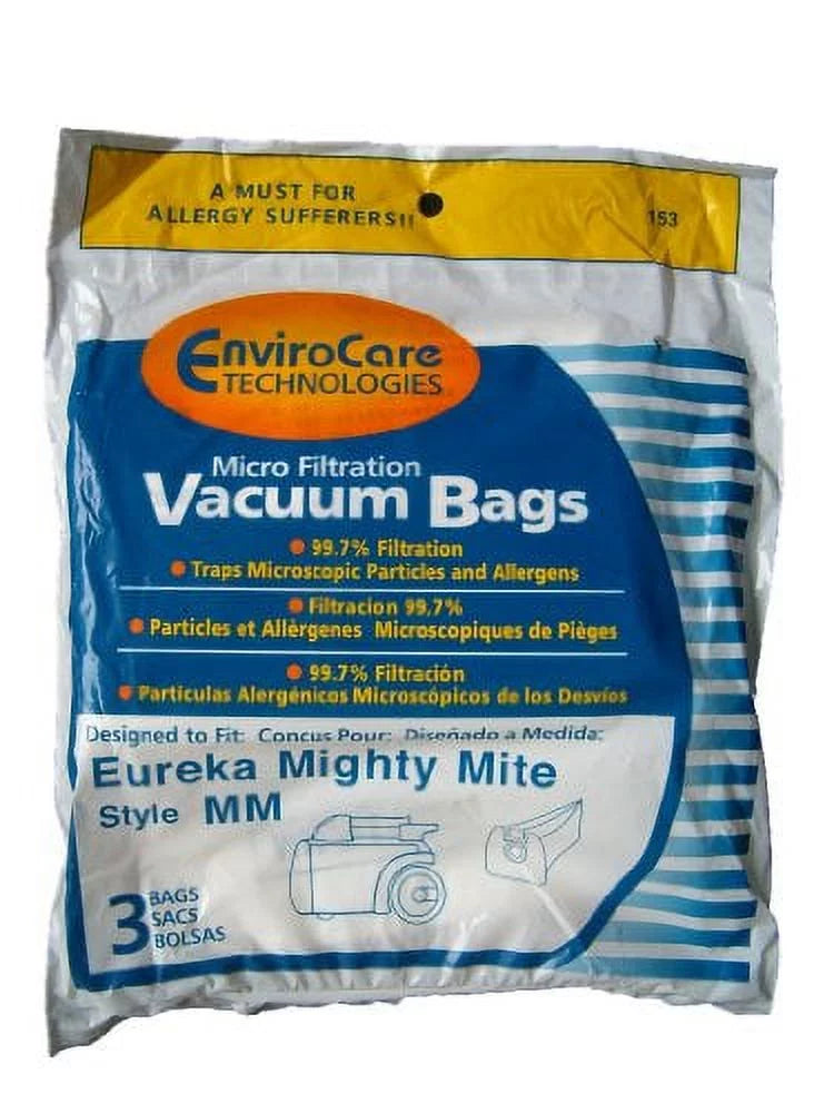 75 Eureka Allergy Mighty Mite Vacuum Style MM Bags, Canister Limited, Sanitaire