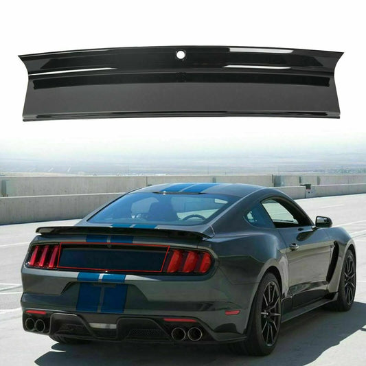 Teledu For 2015-2018 Ford Mustang GT Gloss Black Rear Trunk Decklid Panel Trim Cover