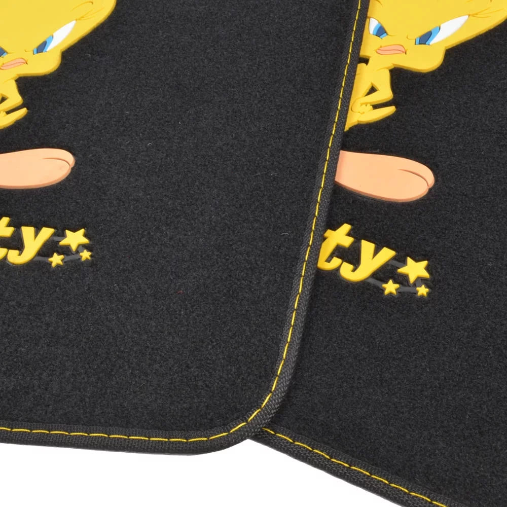 BDK Looney Tunes Tweety Bird Car Seat Covers with Floor Mats Full Set - Holiday Car Auto Accessories Gift Set