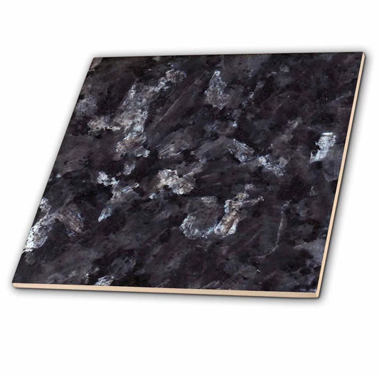 3dRose Blue Pearl granite print - Ceramic Tile, 6-inch