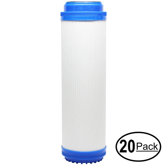 20-Pack Replacement for MaxWater 103463A Granular Activated Carbon Filter - Universal 10-inch Cartridge for MaxWater 3 Stage Whole house water filter - Denali Pure Brand