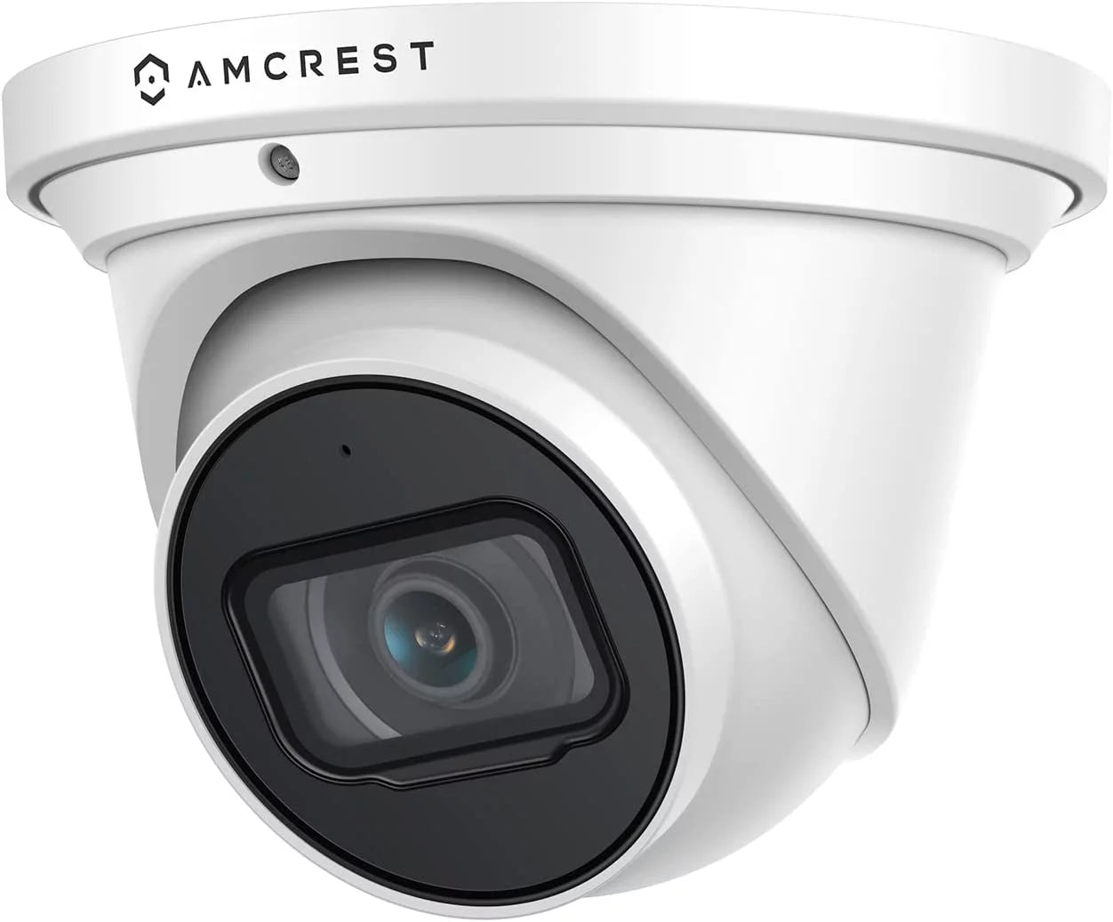 Amcrest 4K POE Camera AI Human/Vehicle Detection, UltraHD 8MP Outdoor Security Turret POE IP Camera, 3840x2160, Wide Angle, IP67 Weatherproof, MicroSD, Built in Mic, White (IP8M-T2669EW-AI) (Secondhand)