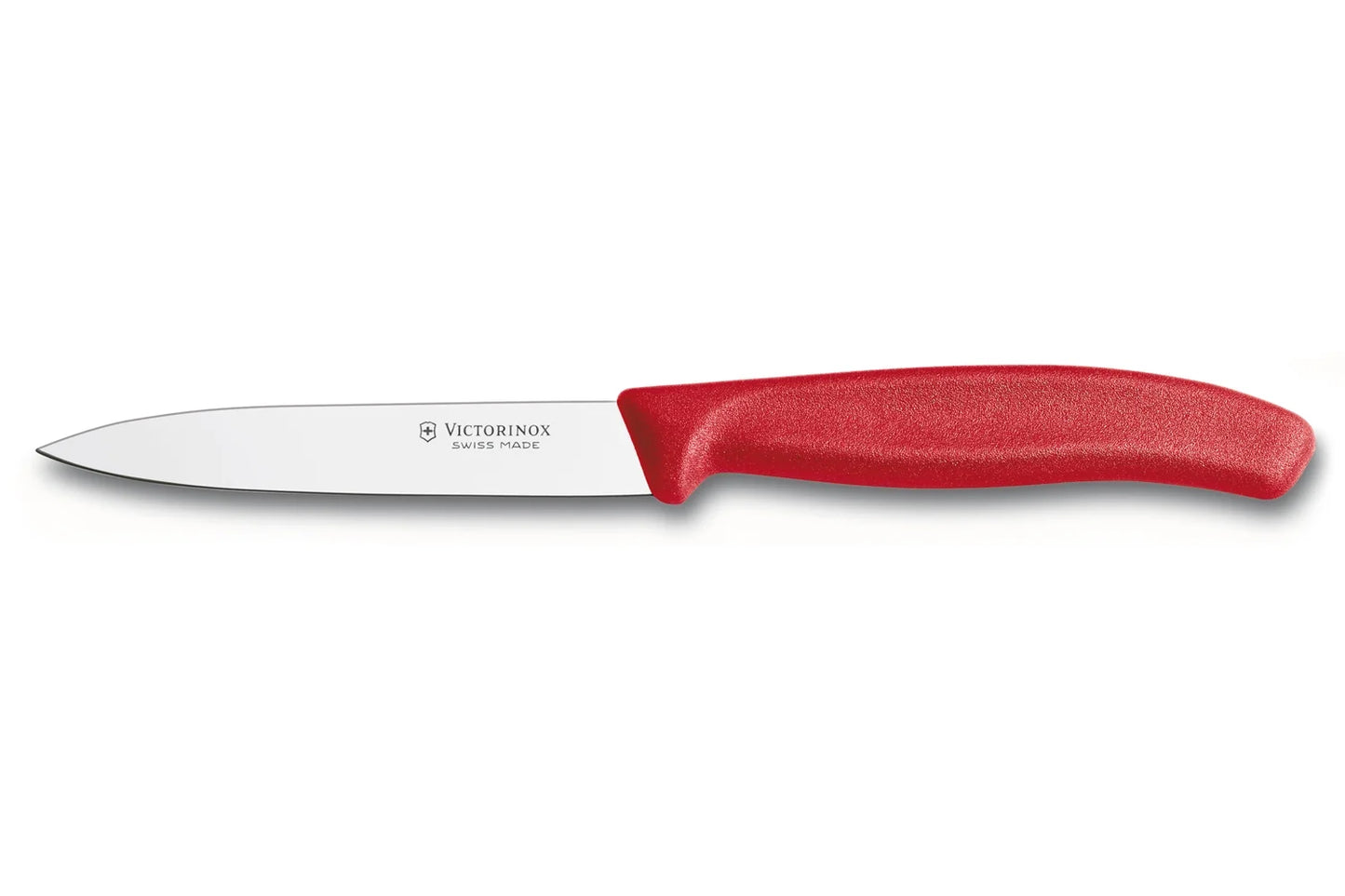 Victorinox 4-Inch Swiss Classic Paring Knife with Straight Blade, Spear Point, Red