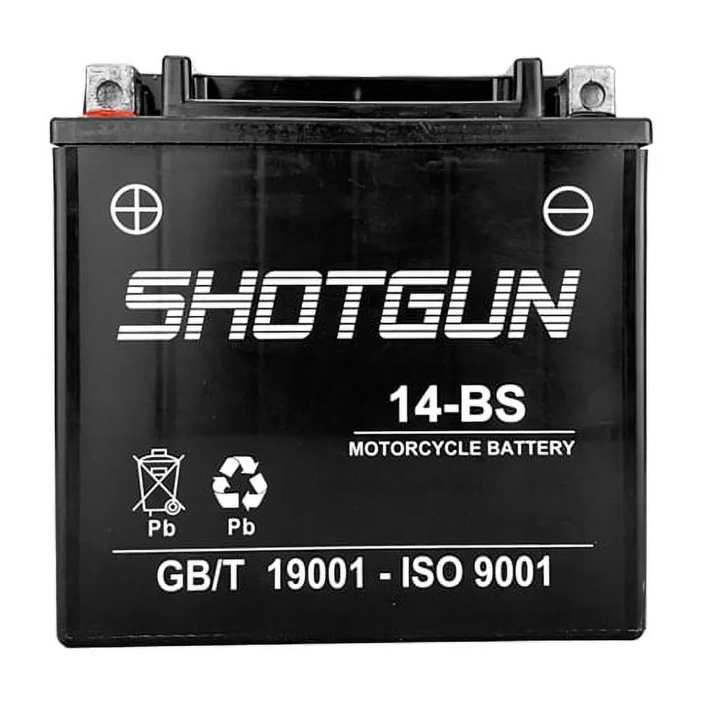 Shotgun YTX14-BS Replacement Powersports Battery For Moto Guzzi 2016 2017 V9 Roamer