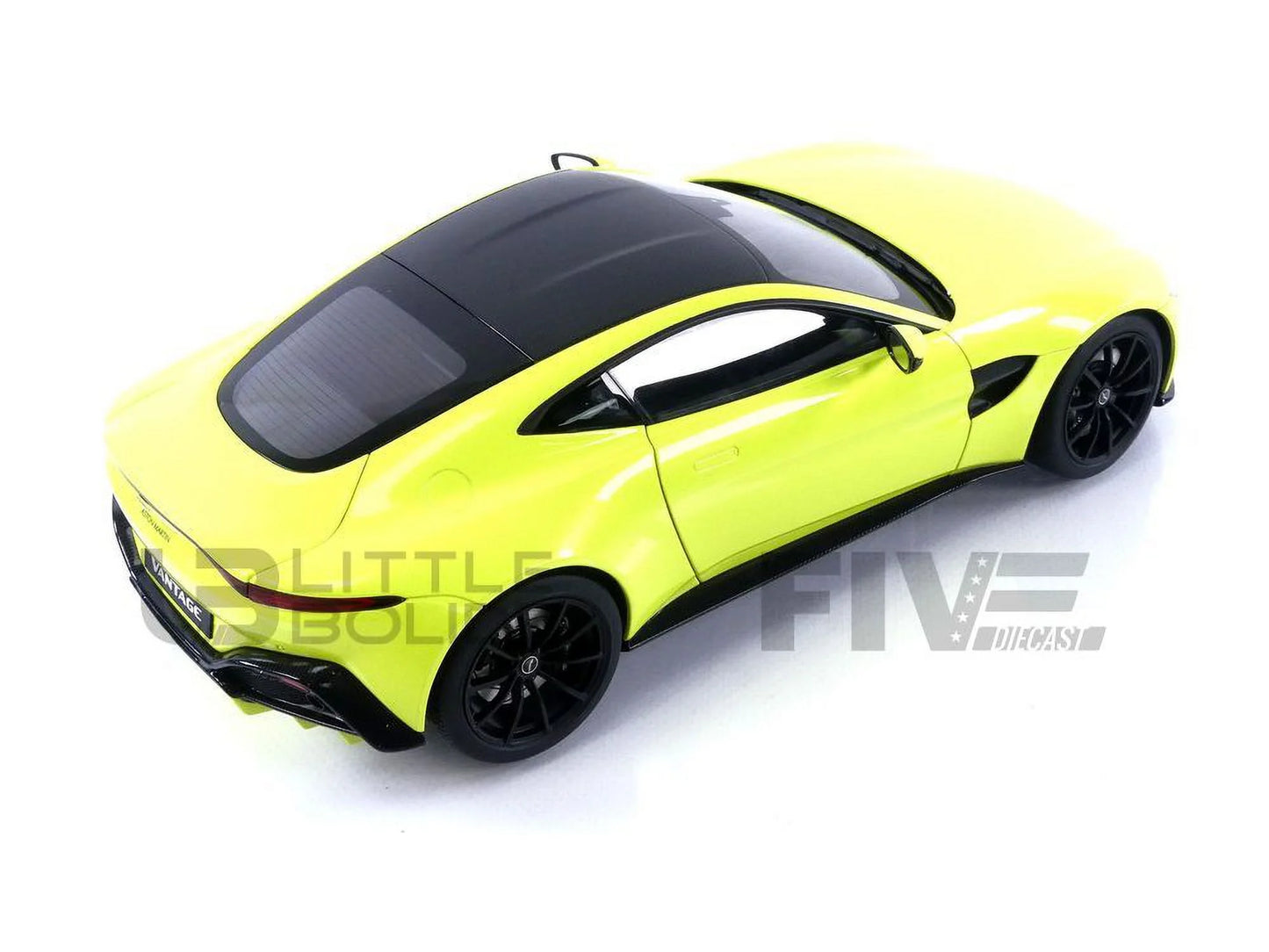 2019 Aston Martin Vantage RHD (Right Hand Drive) Lime Essence Green with Carbon Top 1/18 Model Car by Autoart