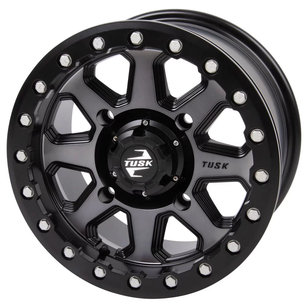 4/137 Tusk Uinta Beadlock Wheel 15x7 4.0 + 3.0 Gunmetal/Black For Can-Am Defender HD10 Pro Lone Star 2021-2022