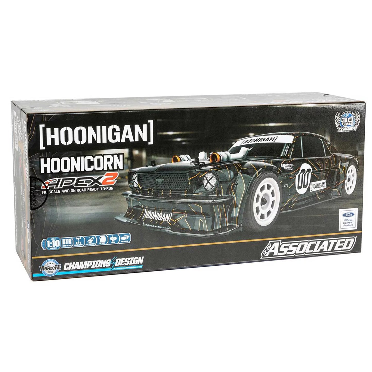 Team Associated Apex2 Hoonicorn RTR Ready to Run LiPo Combo ASC30124C Cars Elec RTR 1/10 On-Road