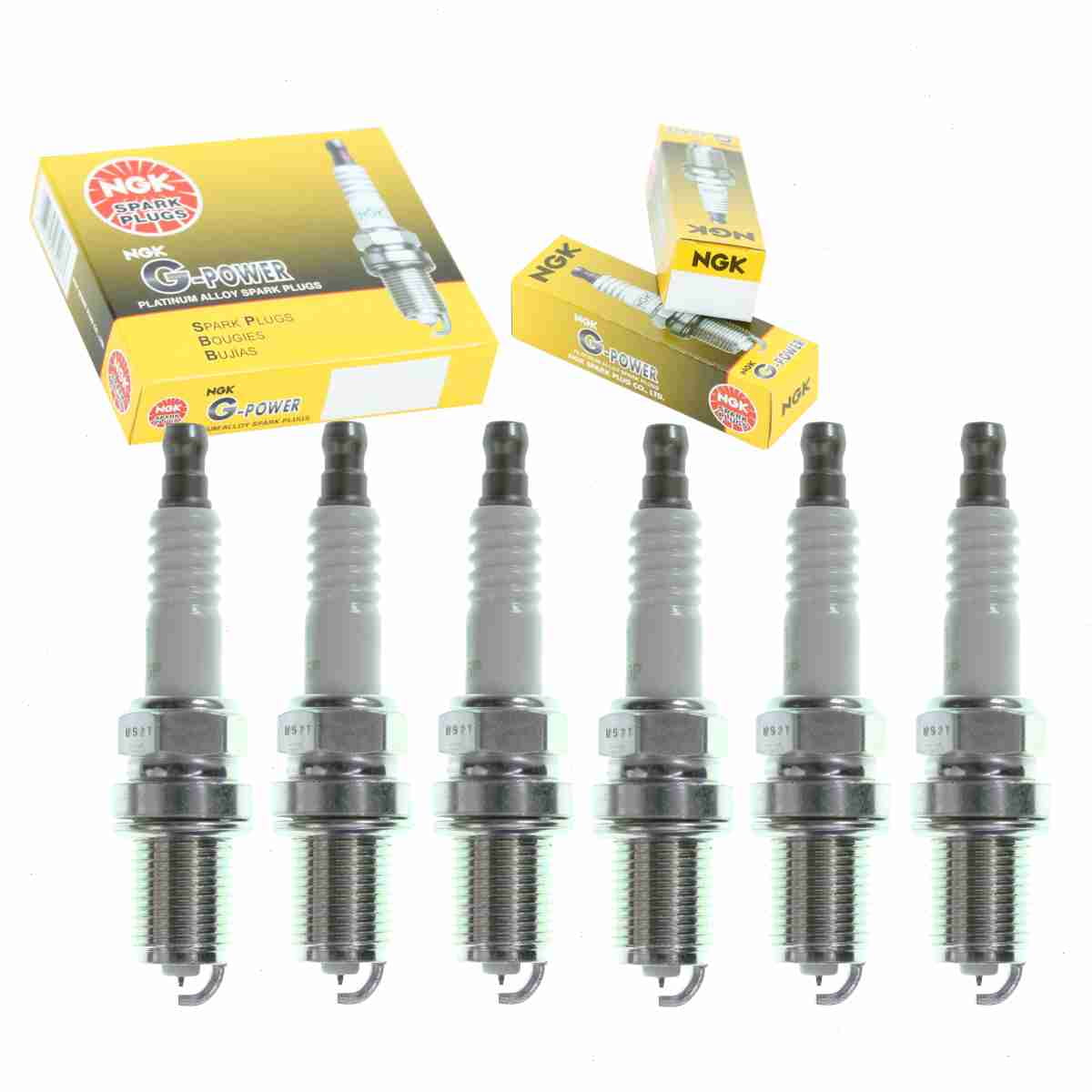 6 pc NGK 7086 G-Power Spark Plugs for 4507 4706 IQ16TT PQ16TT Ignition Wire Secondary