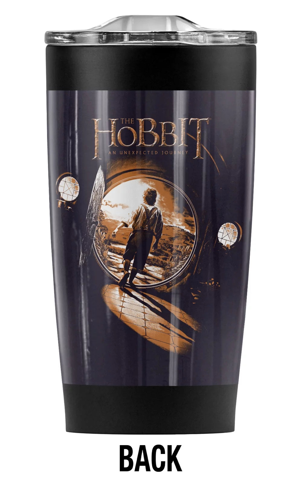 The Hobbit/Hole Bilbo Stainless Steel Tumbler 20 oz Coffee Travel Mug/Cup, Vacuum Insulated & Double Wall with Leakproof Sliding Lid | Great for Hot Drinks and Cold Beverages