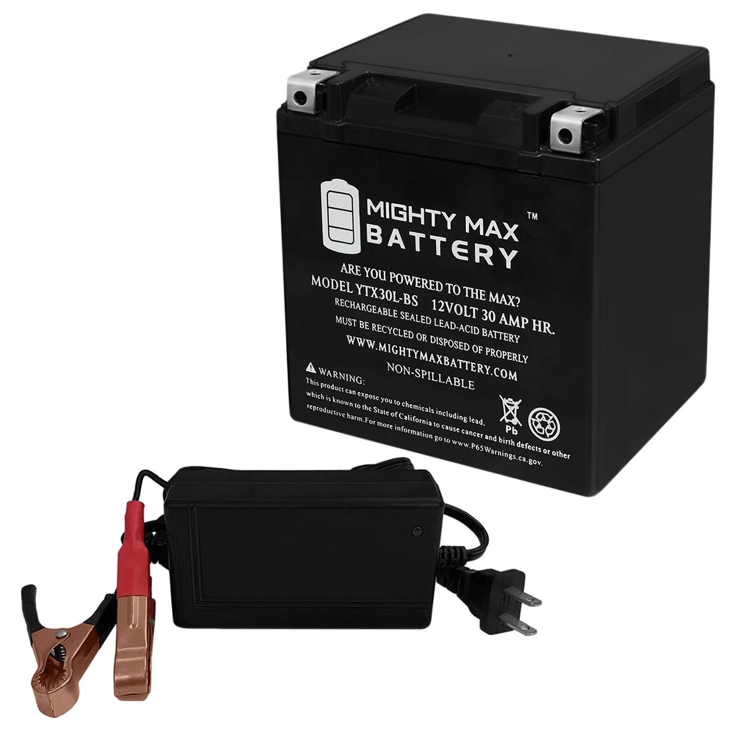 YTX30L-BS Replacement Battery for BRP (sea-doo) 1500 GTX 4-Tec 2006 + 12V 4Amp Charger