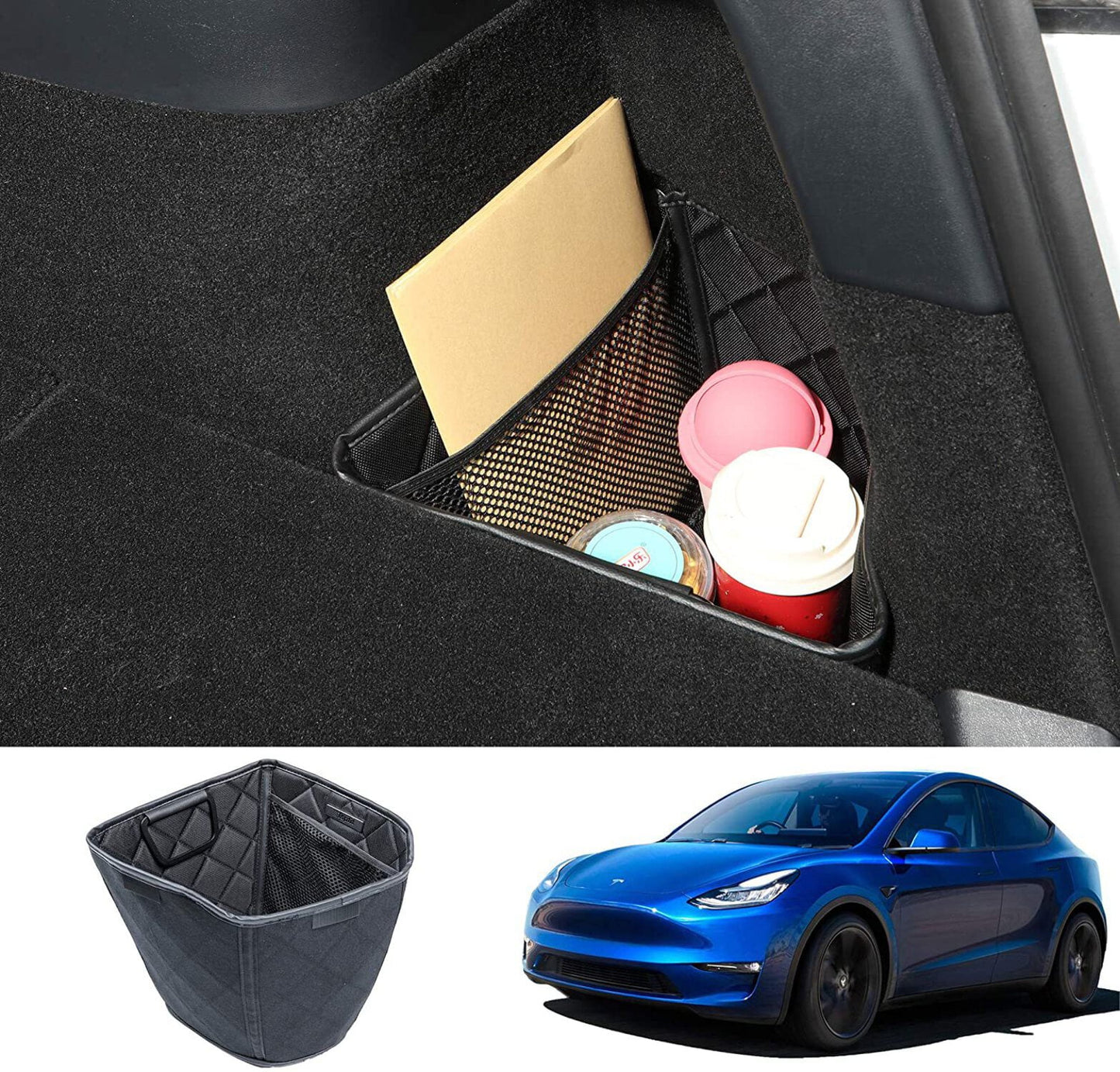 Tesla Model Y Rear Trunk Storage Pocket Organizers, Pair, 2020-2023