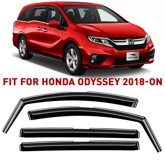 Voron Glass in-Channel Extra Durable Rain Guards for Honda Odyssey 2018-2024, Window Deflectors, Vent Window Visors, 4 Pieces - 200262