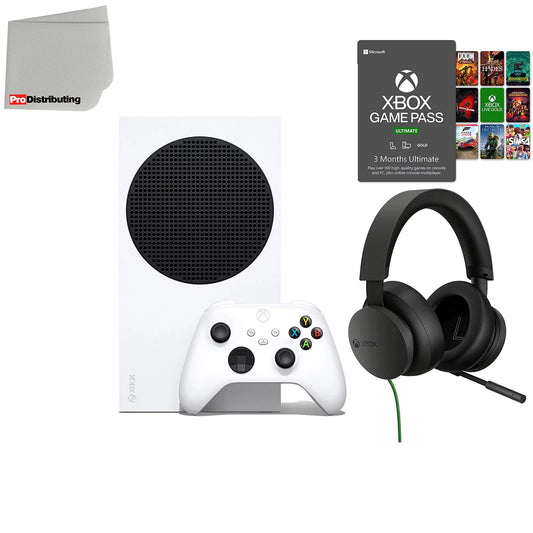 Xbox Series 512GB All-Digital Video Game Console with Xbox Stereo Gaming Headset, 3-Month Gamepass Ultimate and Microfiber Cleaning Cloth Bundle