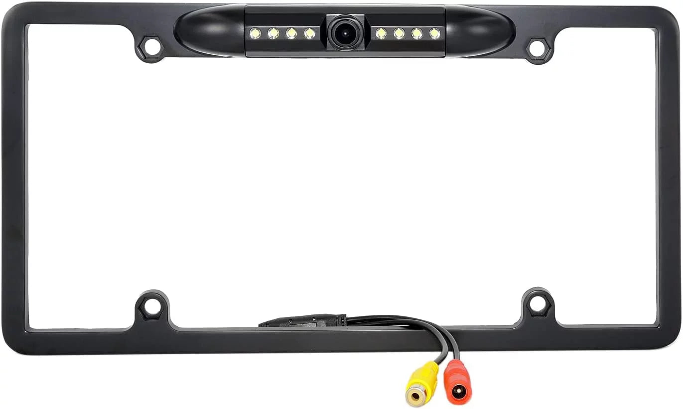 Backup Camera Rearview License Plate Frame for JVC KWV830BT KW-V830BT Black