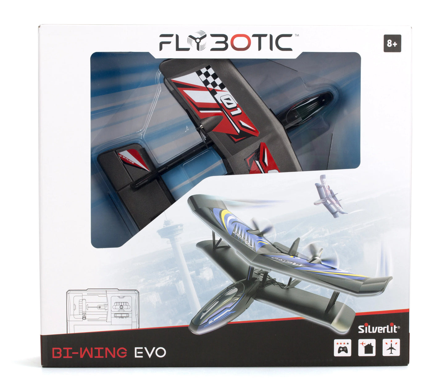 Silverlit Flybotic Bi-Wing Evo RC Plane- Red