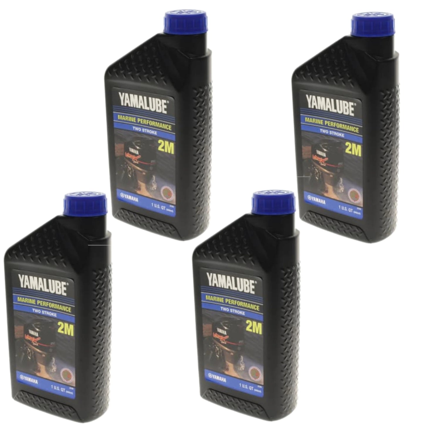 Yamaha New OEM, Yamalube 2-Stroke Marine Engine Oil, 4 Quarts, LUB-2STRK-M1-12