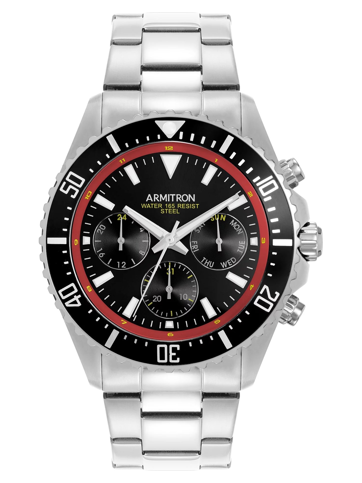 Armitron Men's Watch With Red And Black Round Dial