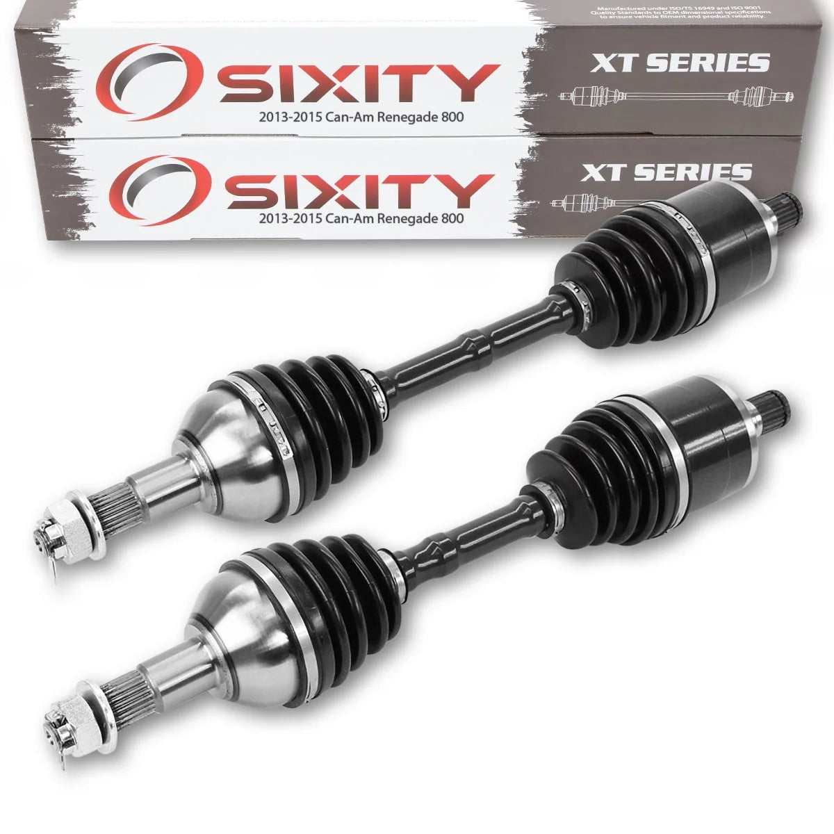 2 pc Sixity XT Rear Left Right Axle compatible with Can-Am Renegade 800 2013-2015 - EFI STD XXC 4X4