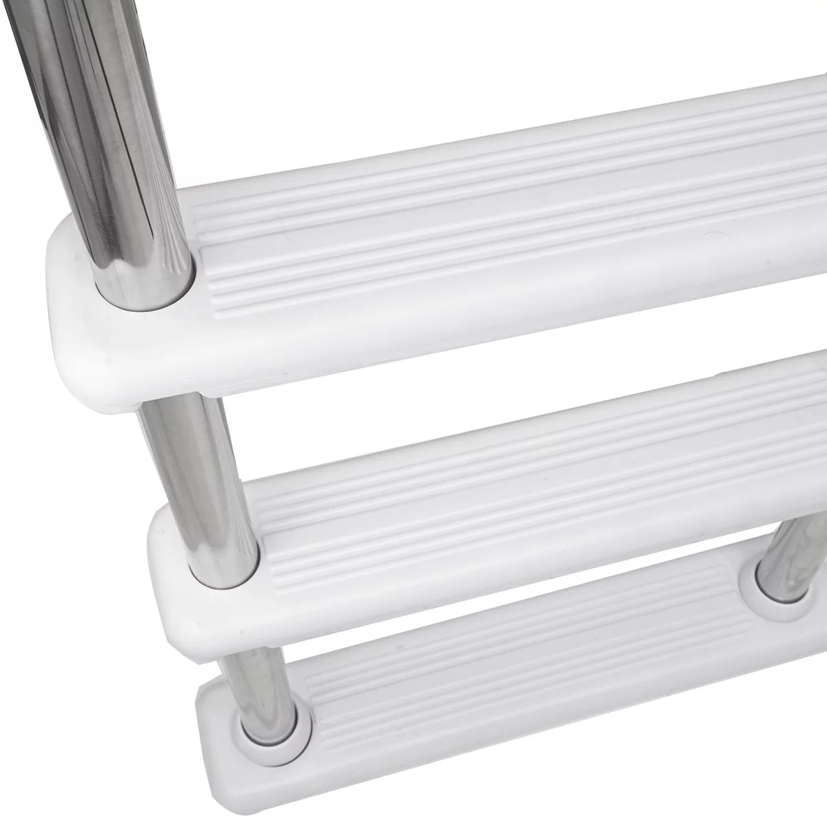 XtremepouwerUS 5-Step Swimming Pool Ladder Stainless Steel Steps, In-Ground Pool Step